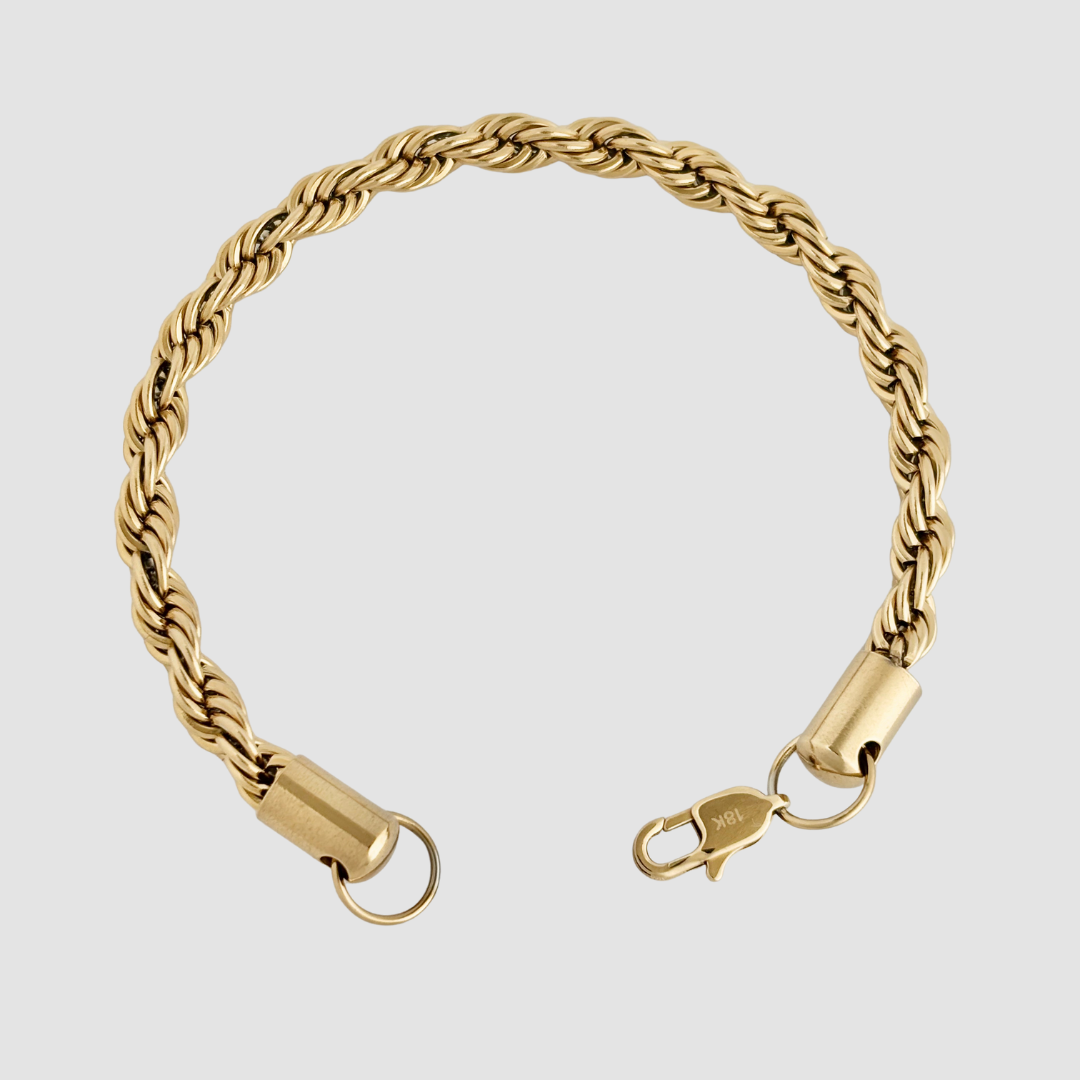 Combo Cadena Más Pulsera Lazo Oro Laminado 18K