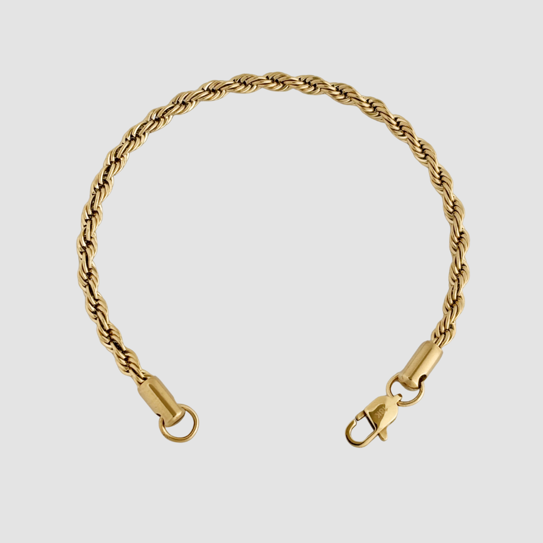Combo Cadena Más Pulsera Lazo Oro Laminado 18K