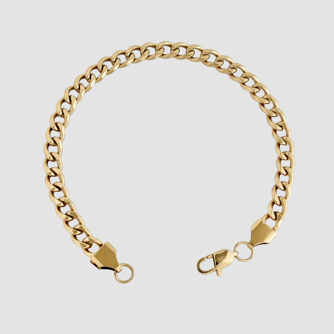 Pulsera Cubana Oro Laminado 18K