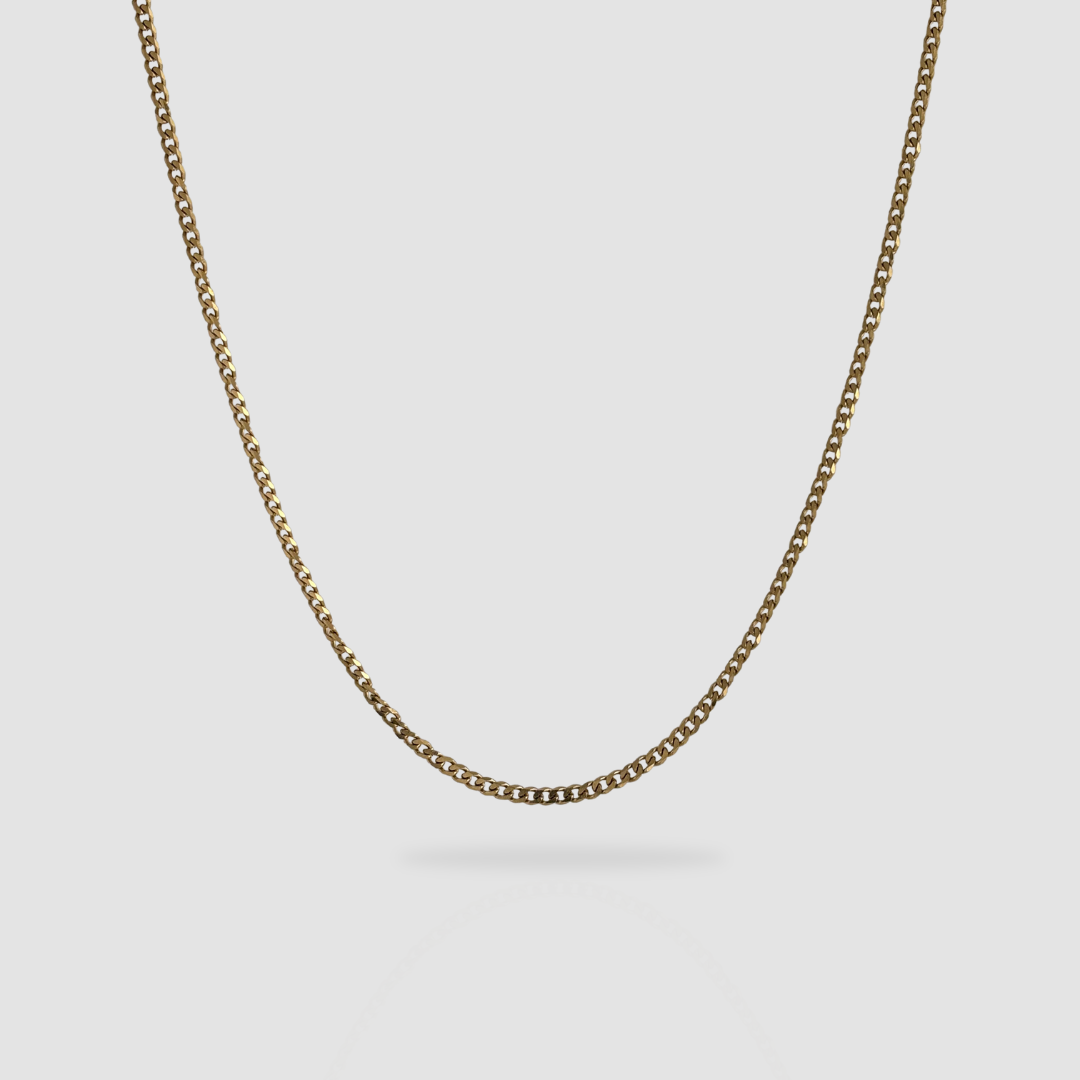 Cadena Cubana Oro Laminado 18K