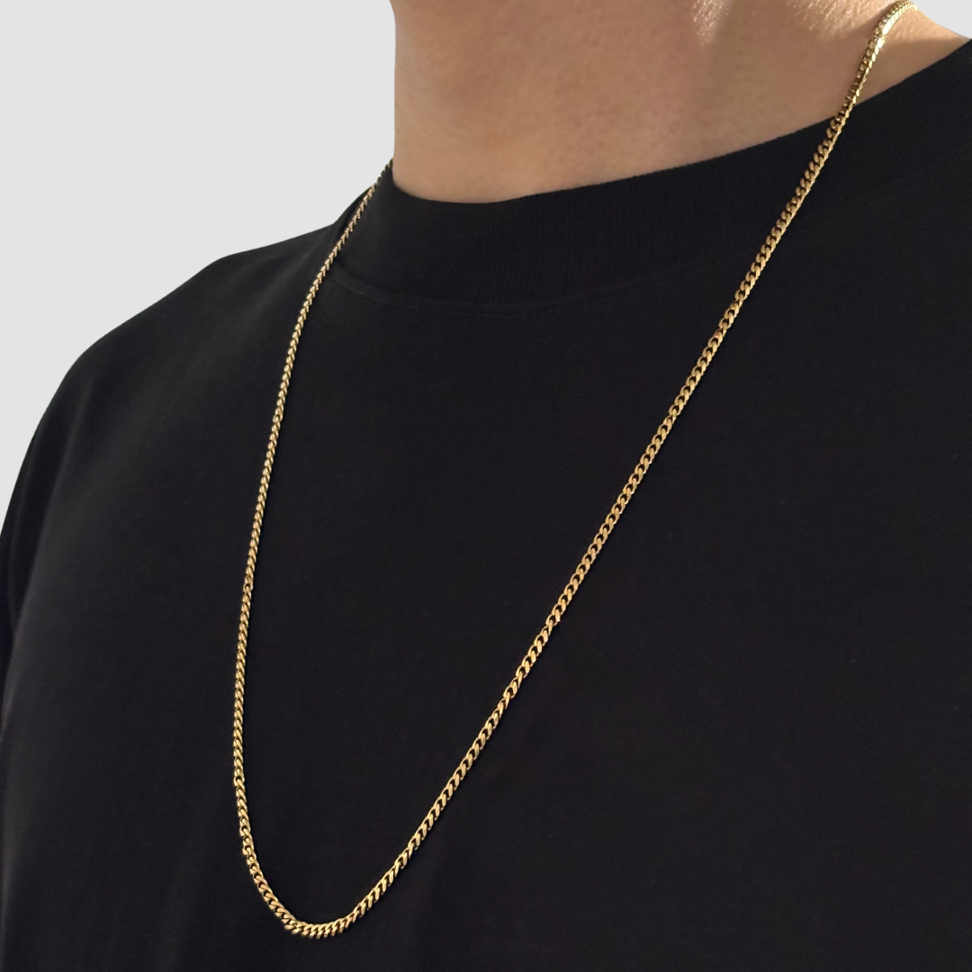 Cadena Cubana Oro Laminado 18K